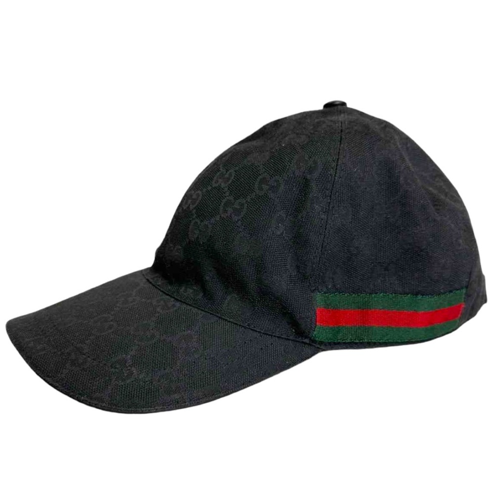 Gucci Black Cap with Iconic Green and Red Accent - Picture 6 of 8